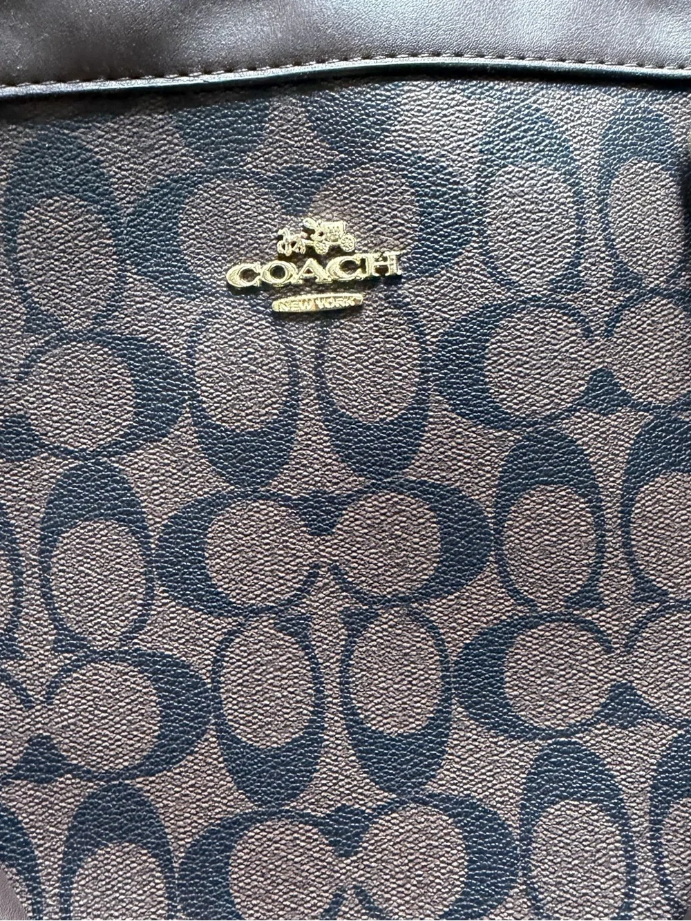 Coach Brown Signature Satchel with Removable Crossbody Strap